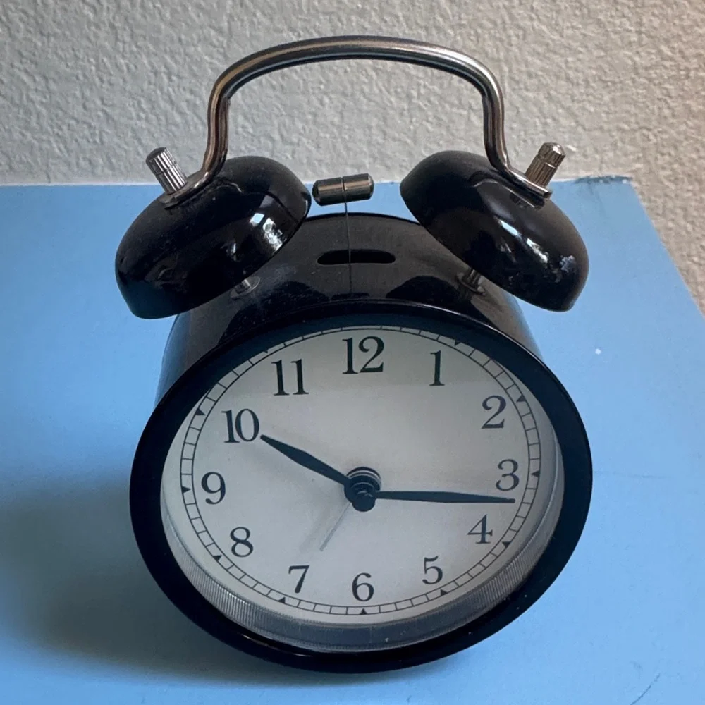 IKEA Black Twin Bell Alarm Clock